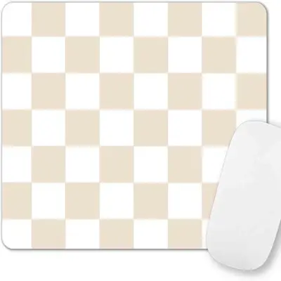 Nedrseča kvadratna podloga za miško s šivanimi robovi - naravna gumijasta podlaga