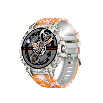 Vsestranska pametna ura z merjenjem zdravja in dolgotrajno baterijo Grey+Orange