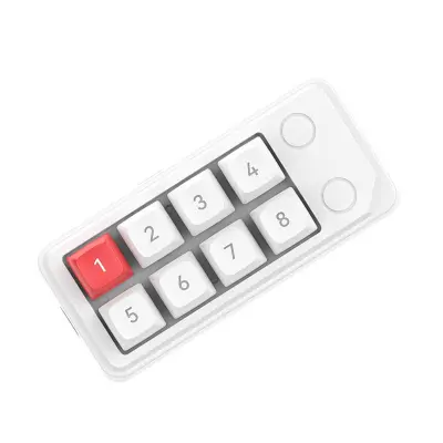 Enoročna tipkovnica XSX-K815B: 8 tipk, makro definicija, RGB osvetlitev White