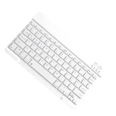 Brezžična Bluetooth tipkovnica - 10-palčna, polnilna White