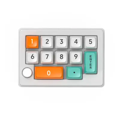 Brezžična RGB igralna mehanska mini tipkovnica XSX-W908 z 12 tipkami White