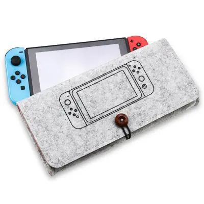 Etui za shranjevanje Switch - Etui iz filca z logotipom konzole Switch Grey