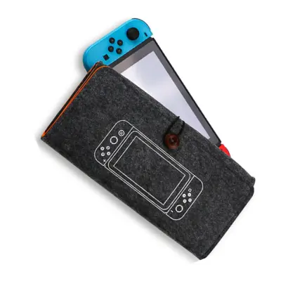 Etui za shranjevanje Switch - Etui iz filca z logotipom konzole Switch Black
