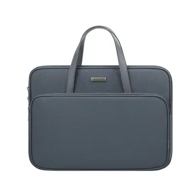 Eleganten temno siv poliestrski etui za prenosnik - vodoodporen in odporen na udarce  S
