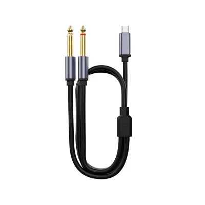 Type-C na dvojni 6,5 mm avdio kabel: Visokokakovostna povezava za profesionalce  3 m