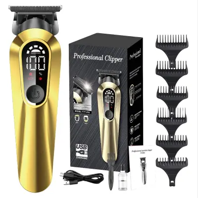 Profesionalni digitalni strižnik za lase z močnim motorjem in nizkim hrupom Gold