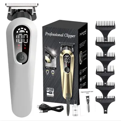 Profesionalni digitalni strižnik za lase z močnim motorjem in nizkim hrupom White