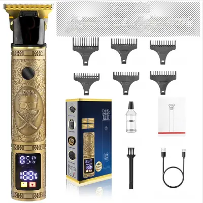 Električni strižnik za moške z digitalnim zaslonom in tremi hitrostmi