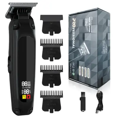 Visoko zmogljiv električni brivnik za moške z močnim motorjem Black