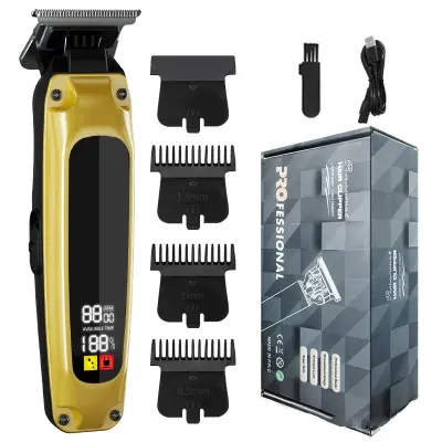 Visoko zmogljiv električni brivnik za moške z močnim motorjem Gold