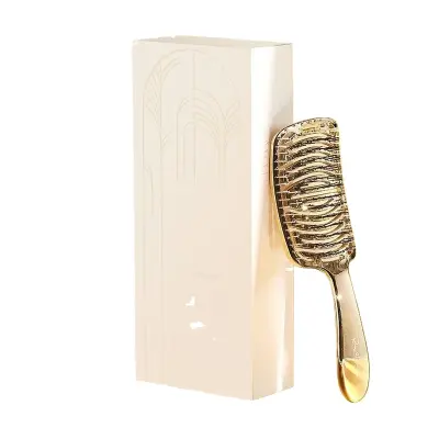 Ženska krtača za oblikovanje dolgih las z zračnikom za razčesavanje in masažo lasišča Gold
