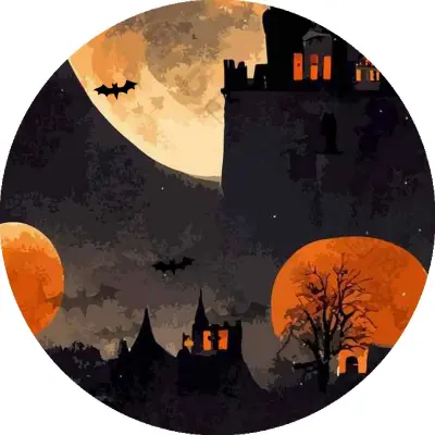 Komplet 2 PVC podstavkov s temo Halloween - magnetni in dekorativni