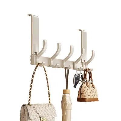 Kljuka za vrata s 5 kljukami - vesoljski aluminij, brez vrtanja