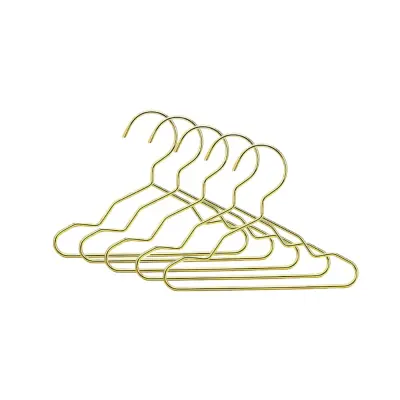 5-Pack Zlati Kovinski Obešalniki za Hišne Živali - Eleganten Organizator Oblačil  15 cm
