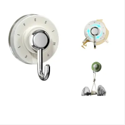 3-Pack Brez Vrtanja Brezšivne Sesalne Kljuke - Odstranljive Stenske Kljuke White