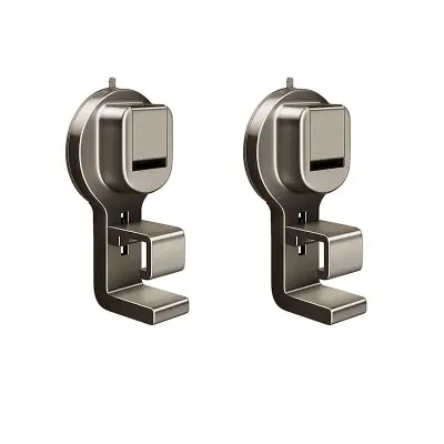 Pištola Siva Sesalna Kljuka - Brez Vrtanja, Večkratna Uporaba, Težka - 2 Kosa