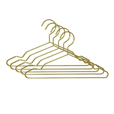 Komplet 5 nordijskih zlatih kovinskih obešalnikov za oblačila za majhne pse in mačke  25 cm