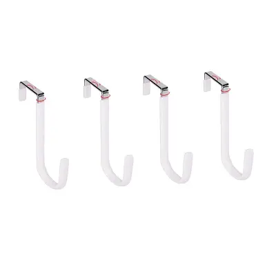 Kljuke za vrata brez vrtanja, debeline 10 mm za vrata 4,5 cm (4 kosi) White