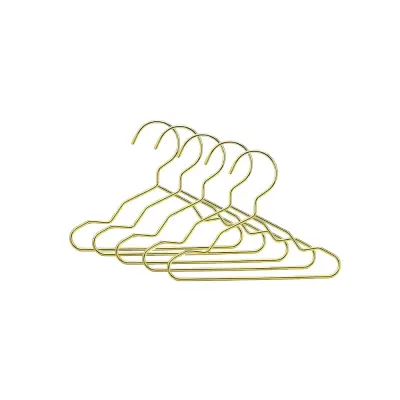 5-Pack Zlati Kovinski Obešalniki za Hišne Živali - Eleganten Organizator Oblačil  12 cm