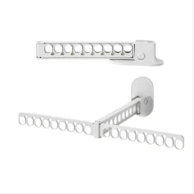 Zložljivo minimalistično večnamensko stensko stojalo za sušenje - brez vrtanja White