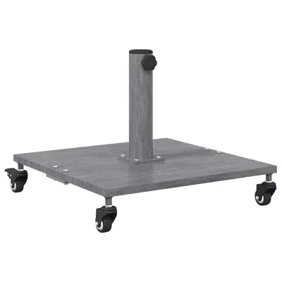 vidaXL Zunanja podlaga za senčnik Temno siva lesena podoba