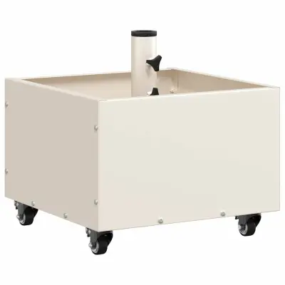 vidaXL Osnova za dežnik z rastlinjakom Bela 45 x 45 x 45 cm Jeklo