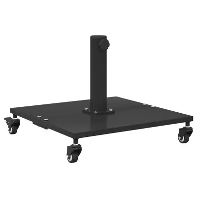 vidaXL Zunanja podlaga za senčnik Črna 45 x 45 x 31 cm Jeklo