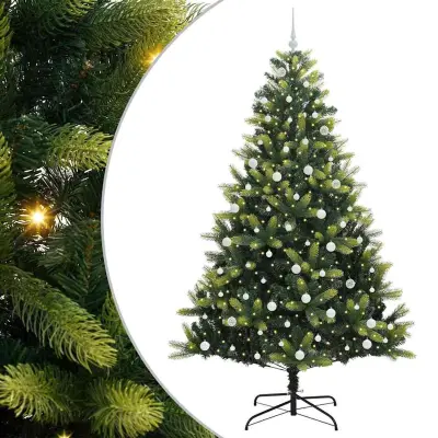 vidaXL Umretska hingeza božična jelka 300 LED diod Zelena 240 cm