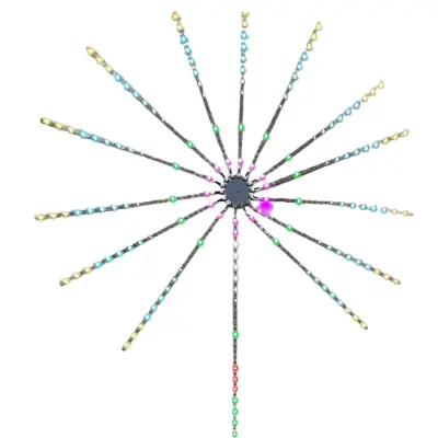 Barvite LED luči z motivom ognjemeta | MAGICLIGHTS