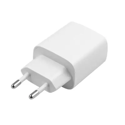Hitri polnilec USB-C 20W Power Delivery za pametne telefone in tablične računalnike, Bela