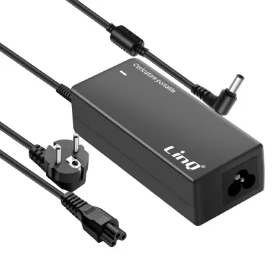 LinQ, Sony 80W računalniški omrežni polnilnik 6,5 x 4,4 mm ustnik, Črna