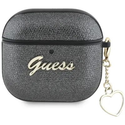GUESS TPU OVITEK ZA AIRPODS 4 Z DIZAJNOM KOVINSKIM PISALOM CHARM PROTECTIVE