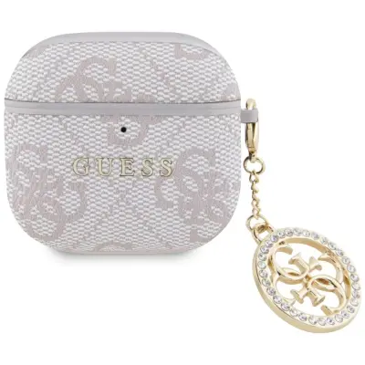 OVITEK GUESS CASE ZA AIRPODS 4 Z STRASS CHARM ELEMENTS VISOKA ZAŠČITA