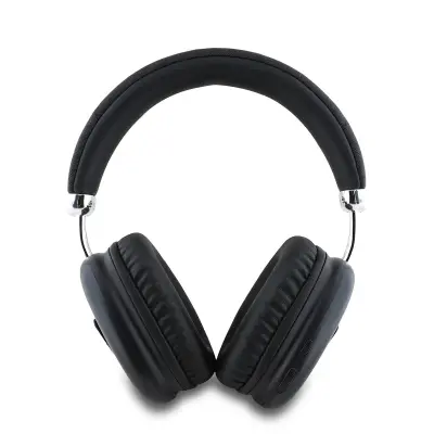Guess, Brezžične slušalke Bluetooth 5.3 IPX4 Saffiano učinek Nastavljiv naglavni trak, Črna