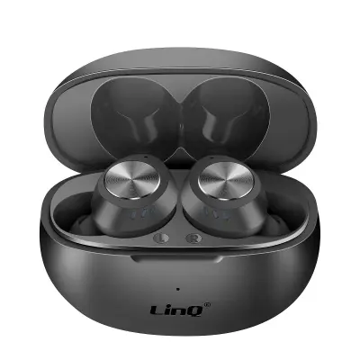 LinQ, Brezžične slušalke Bluetooth z vgrajenim mikrofonom, Črna