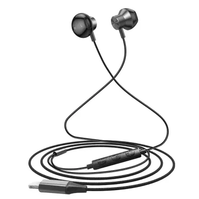 LinQ, Žične slušalke Lightning polintrakularne, Črna