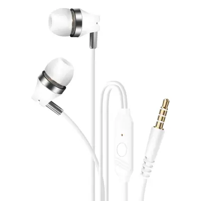LinQ, Slušalke Žični Jack 3,5 mm komplet za prostoročno telefoniranje, Bela