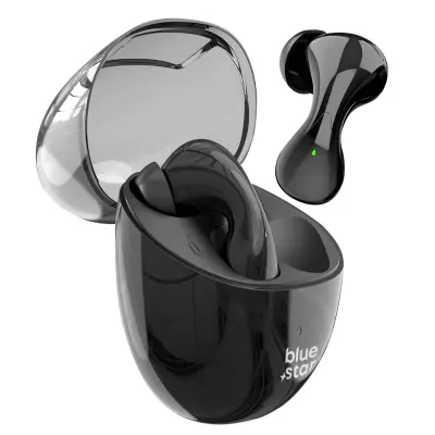 Blue Star, Brezžične slušalke Bluetooth Water Drop Design Tatcile Control, Črna
