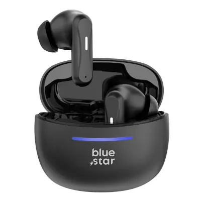 Blue Star, Bluetooth slušalke za ušesa Vodoodporne IPX4 4,5H življenjska doba baterije, Črna