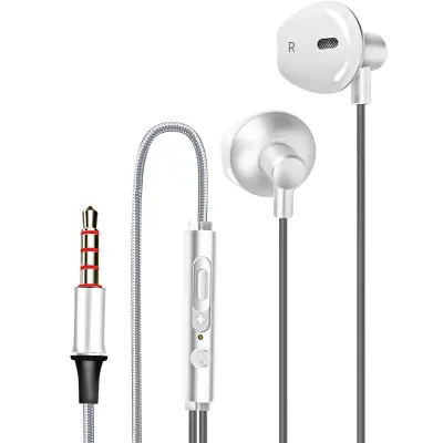 LinQ, Najlonske In-ear slušalke s 3,5 mm Jack, za prostoročno telefoniranje, Bela