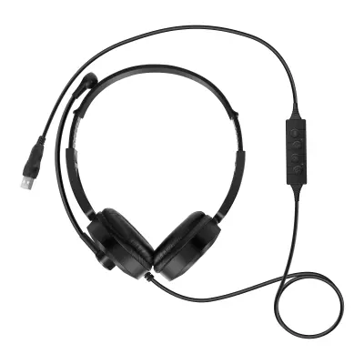 LinQ, Žične slušalke USB z mikrofonom za računalnik, Črna