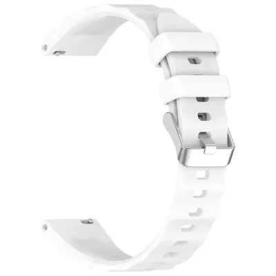 Združljiv s Huawei Watch GT6 18 mm silikonski pašček (vzmetna palica) White