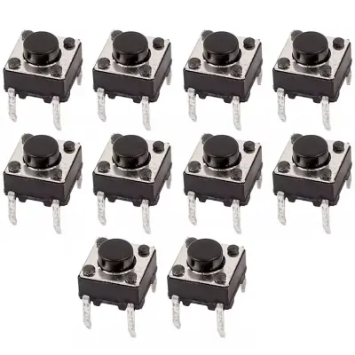 ROSFIX MIKRO STIKALA 6X6 MM ZA DALJINSKE UPRAVLJALNIKE – VIŠINA TIPKE 5 MM | SET 10 KOSOV