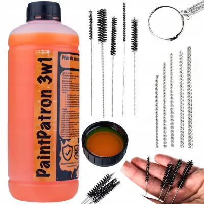 ROSFIX SET DODATNA OPREMA ZA AGREGAT IN PIŠTOLO – ČISTILNA TEKOČINA 1L, 10 ŠČETK | ZA VZDRŽEVANJE IN ZAŠČITO