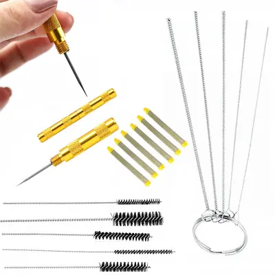 ROSFIX SET DODATNA OPREMA ZA BRIZGALNO PIŠTOLO – 5 ŠČETK, 5 KOVINSKIH IGEL, 6 FILTROV 100 MESH | 93,5 MM, Ø10,8 MM