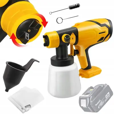 ROSFIX SET BRIZGALNA PIŠTOLA ZT-13Z – HVLP, 800 ML, ZA MAKITA 18V, NASTAVLJIV TOK | BREZ AKUMULATORJA