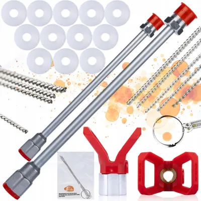 ROSFIX SET BRIZGALNA GLAVA 50 CM IN 100 CM – 290 BAR, 7/8", 5X ČISTILNE IGLE, 12X TESNILA, ŠOBA