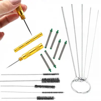 ROSFIX SET DODATNA OPREMA ZA BRIZGALNO PIŠTOLO – PRIBIJAČ, 10 ŠČETK, 6 FILTROV 30 MESH | 93,5 MM, Ø10,8 MM