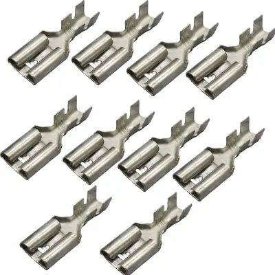 ROSFIX SET IZOLIRANIH ŽENSKIH KONEKTORJEV 6,3 MM – 10 KOSOV | STANDARDNA VELIKOST | ENOSTAVNA NAMESTITEV | ZA ELEKTRIČNE NAPELJAVE