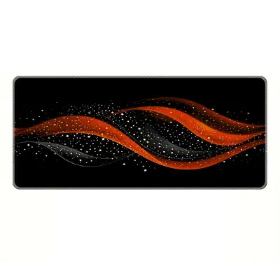 Velika Črna Podloga za Miško iz Naravne Gume - 300x600mm Razširjena Igralna Podloga